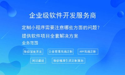 定制小(xiǎo)程序需要注意哪些方面的問題？