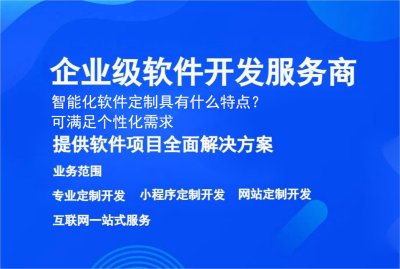 智能化軟件定制具有什麽特點？可滿足個性化需求